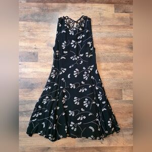 Cache Vintage Women's Black Fit & Flare Open Back Mini Dress Size Small